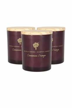 Candles & Diffusers|Candles*Nicola Spring Soy Wax Scented Candles 130g Cinnamon & Orange Pack of 3 Purple