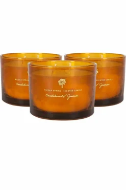 Candles & Diffusers|Candles*Nicola Spring Soy Wax Scented Candles 350g Sandalwood & Jasmine Pack of 3 Orange