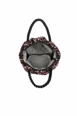 Shoulder Bags*Kitise Sparkling Sequins Braided Handle Shoulder Bag Black