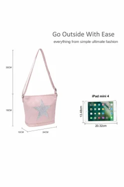 Cross-Body Bags|Handbags*Kitise Sparkling Star Design Small Faux Suede Shoulder / Crossbody bag Navy