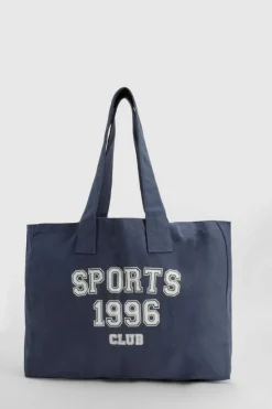 Handbags|Tote Bags*boohoo Sports Club Slogan Tote Bag navy