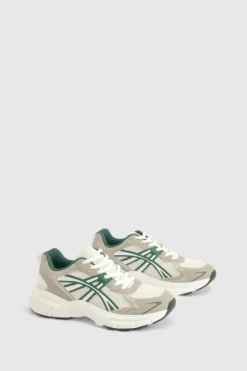 Trainers*boohoo Sports Panelled Chunky Trainers green