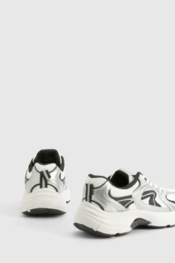 Trainers*boohoo Sporty Panelled Trainers silver