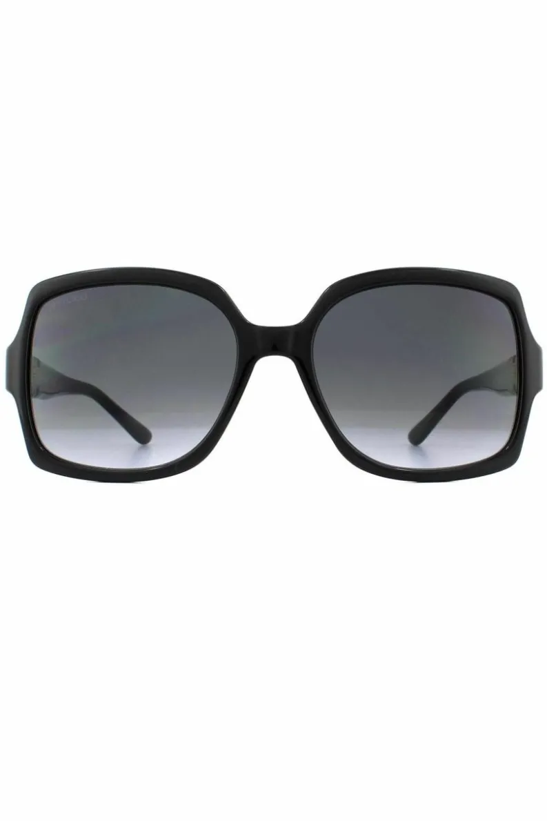 Sunglasses*Jimmy Choo Square Dark Grey Gradient SAMMI/G/S Sunglasses Black