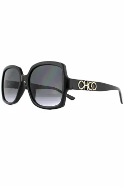 Sunglasses*Jimmy Choo Square Dark Grey Gradient SAMMI/G/S Sunglasses Black