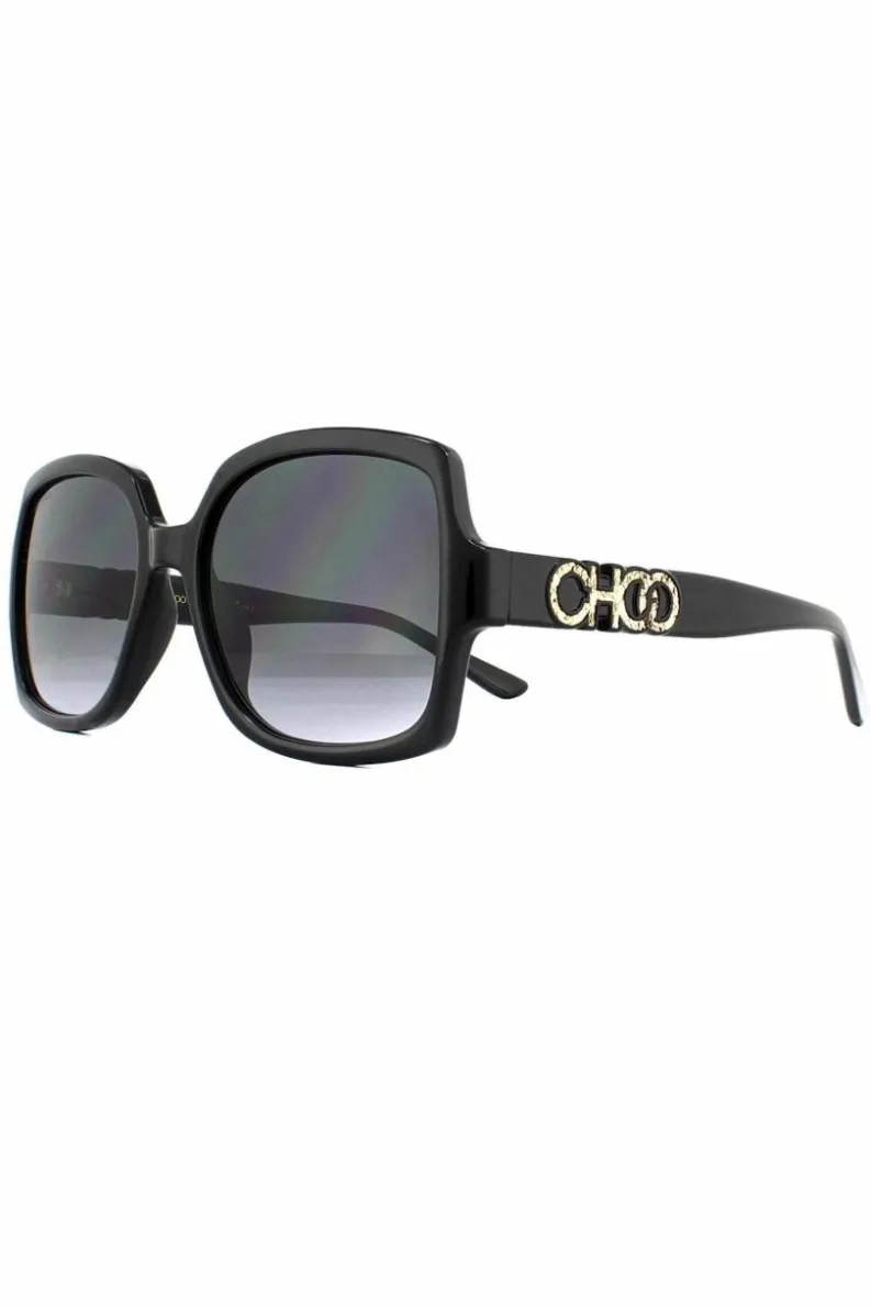 Sunglasses*Jimmy Choo Square Dark Grey Gradient SAMMI/G/S Sunglasses Black