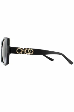 Sunglasses*Jimmy Choo Square Dark Grey Gradient SAMMI/G/S Sunglasses Black