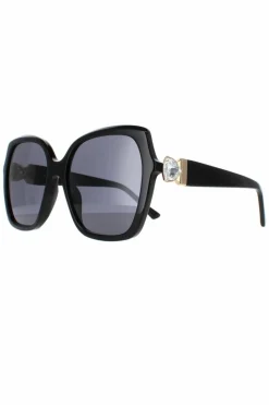 Sunglasses*Jimmy Choo Square Grey Blue MANON/G/S Black