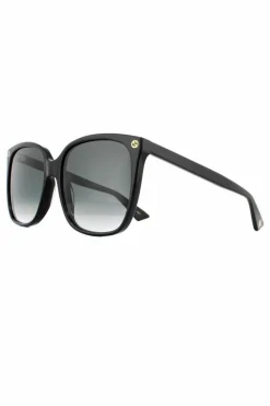 Sunglasses*Gucci Square Grey Gradient Sunglasses Black