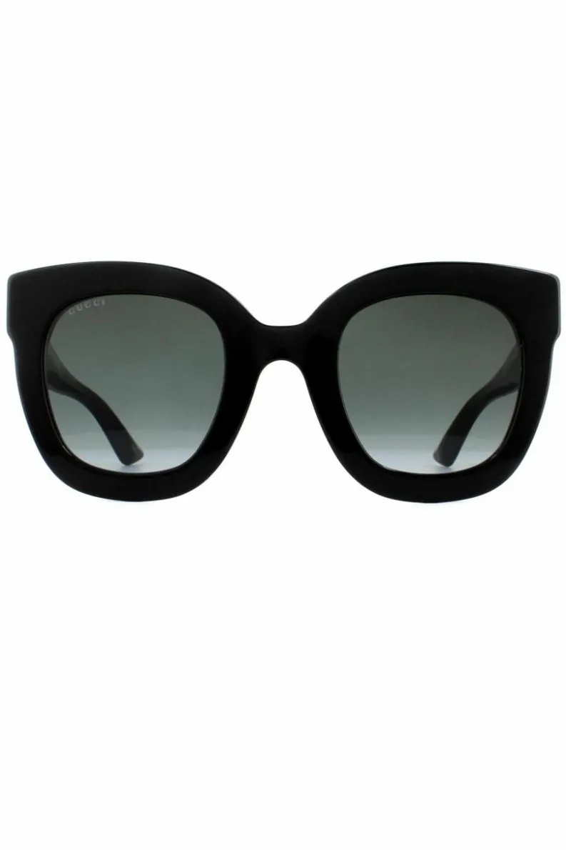 Sunglasses*Gucci Square Grey Gradient Sunglasses Black