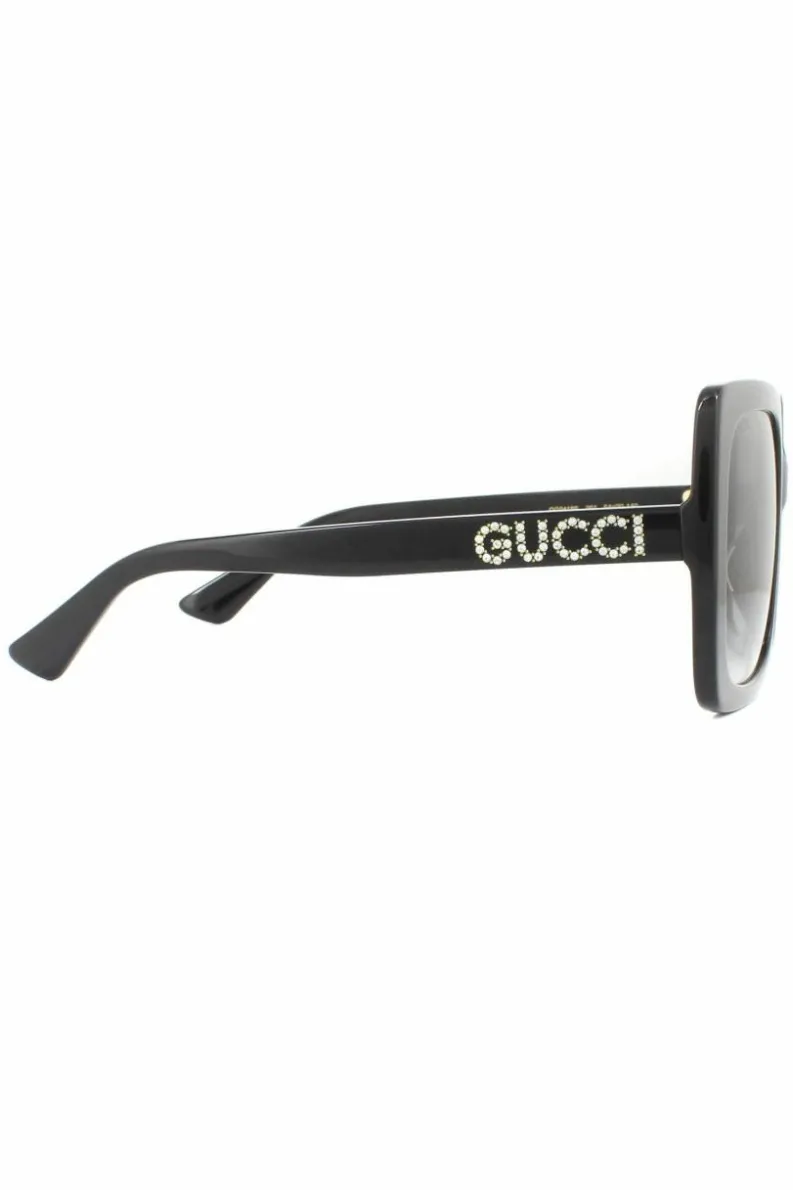 Sunglasses*Gucci Square Grey Gradient Sunglasses Black