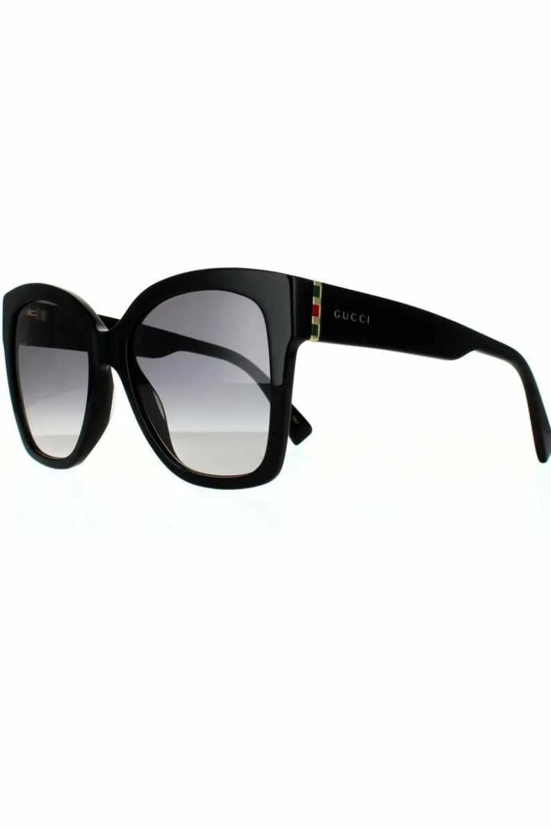 Sunglasses*Gucci Square Grey Gradient Sunglasses Black