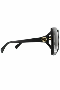 Sunglasses*Gucci Square Grey Gradient Sunglasses Black