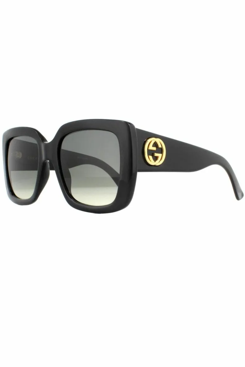 Sunglasses*Gucci Square Grey Gradient Sunglasses GG0141SN Black