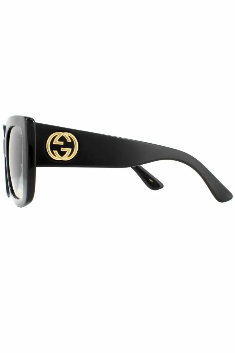 Sunglasses*Gucci Square Grey Gradient Sunglasses GG0141SN Black