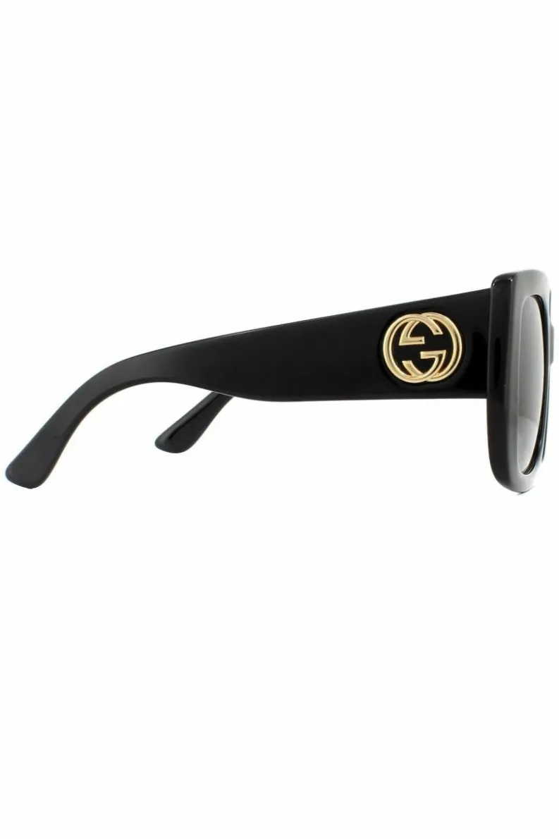 Sunglasses*Gucci Square Grey Gradient Sunglasses GG0141SN Black