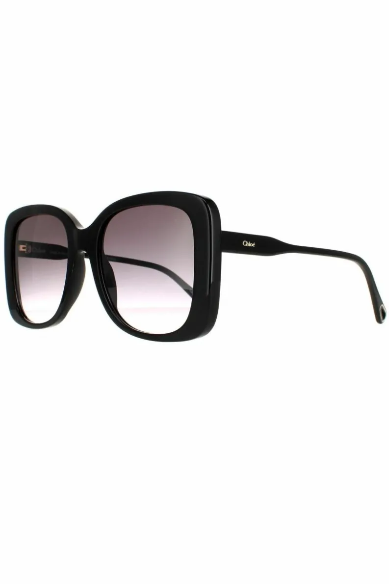 Sunglasses*Chloe Square Grey Gradient CH0125S Black