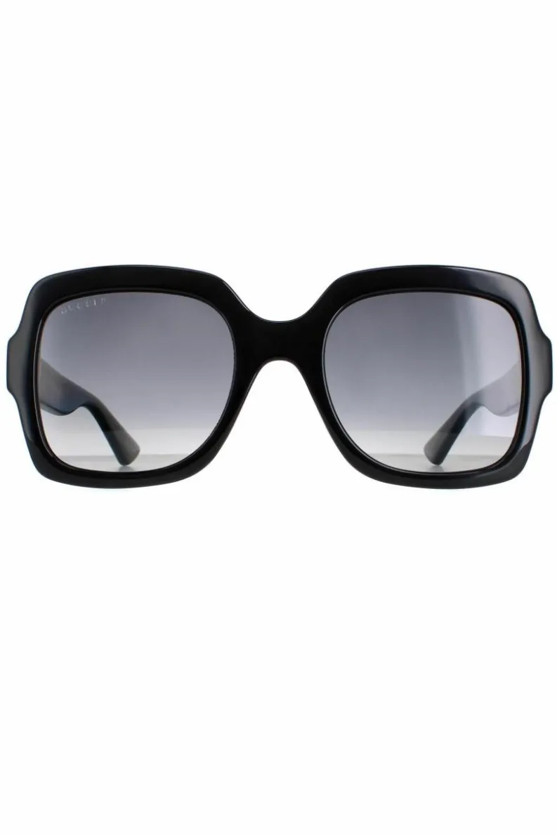 Sunglasses*Gucci Square Grey Gradient Polarized GG1337S Black