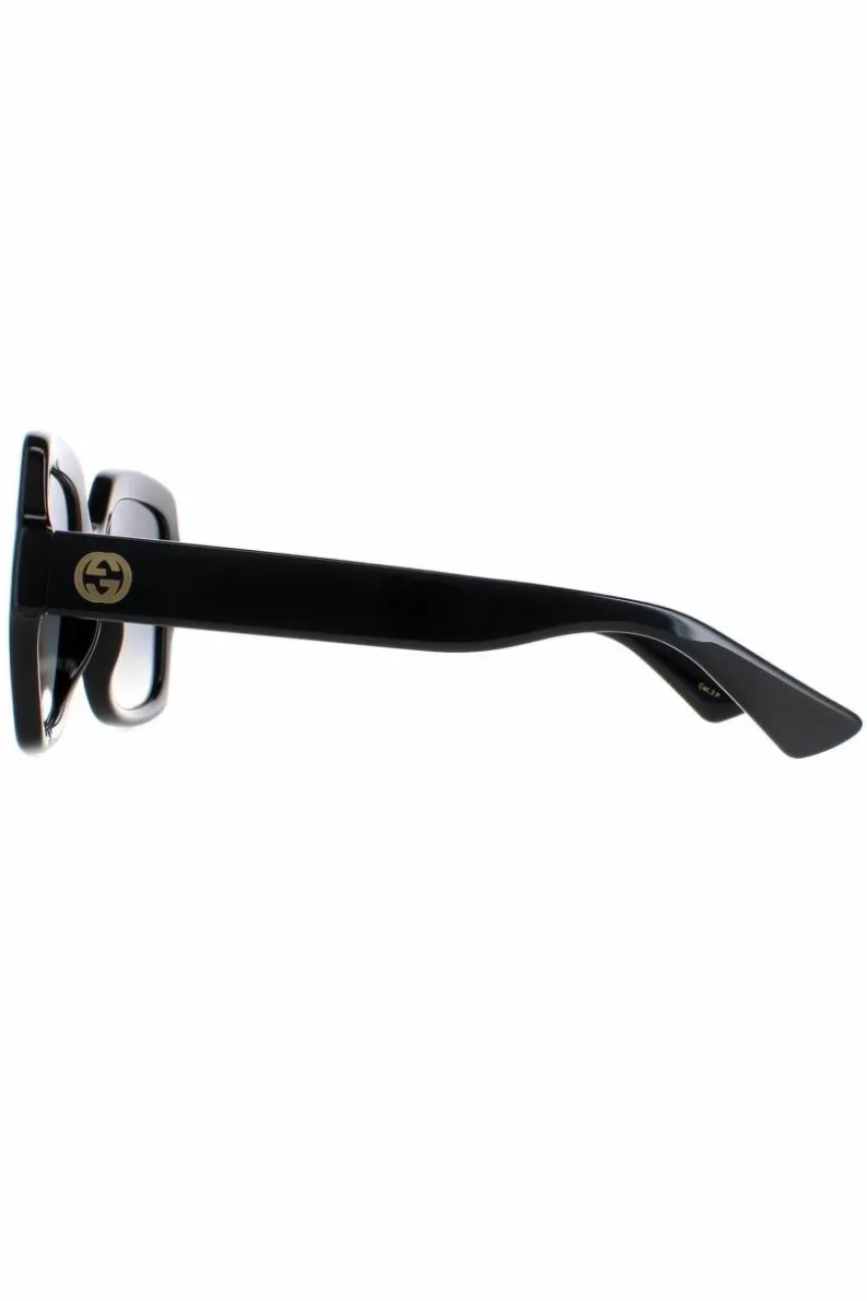 Sunglasses*Gucci Square Grey Gradient Polarized GG1337S Black