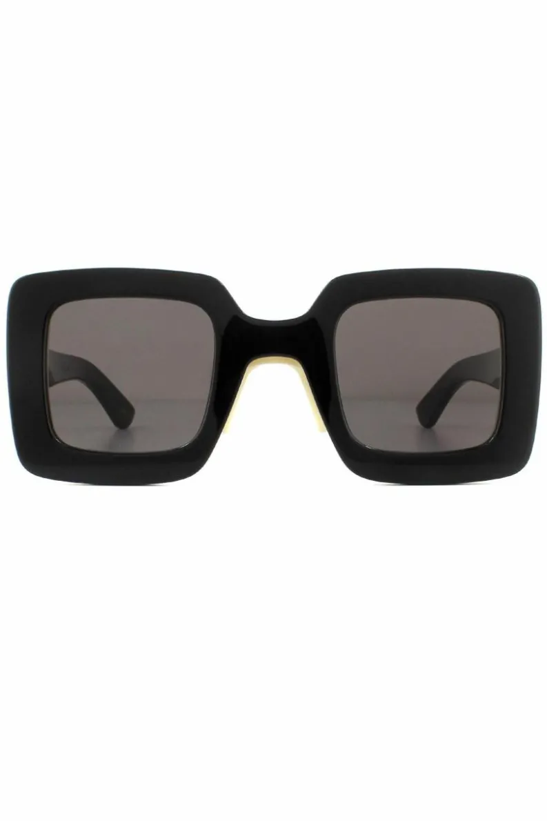 Sunglasses*Gucci Square Grey Sunglasses Black