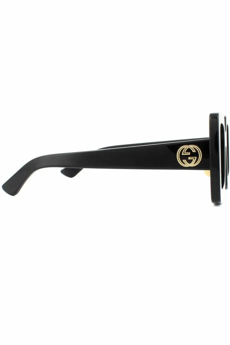 Sunglasses*Gucci Square Grey Sunglasses Black
