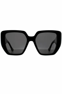 Sunglasses*Gucci Square Grey Sunglasses Black
