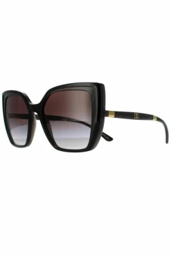 Sunglasses*Dolce & Gabbana Square On Transparent Grey Dark Grey Gradient Sunglasses Black
