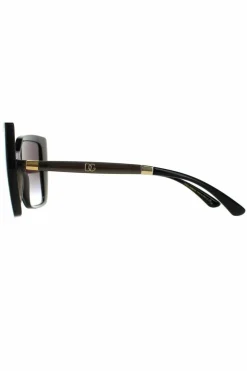 Sunglasses*Dolce & Gabbana Square On Transparent Grey Dark Grey Gradient Sunglasses Black