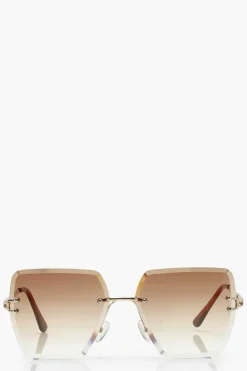 Sunglasses*boohoo Square Lens Oversized Sunglasses brown