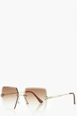 Sunglasses*boohoo Square Lens Oversized Sunglasses brown