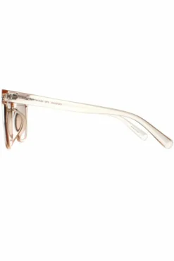 Sunglasses*CALVIN KLEIN Square Crystal Beige Brown Brown Gradient CK20519S Clear