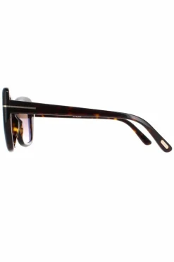 Sunglasses*Tom Ford Square Dark Havana Gradient Maeve FT1008 Brown