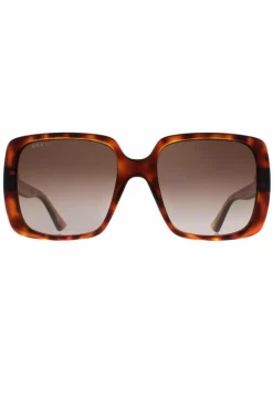 Sunglasses*Gucci Square Dark Havana Gradient GG0632S Brown