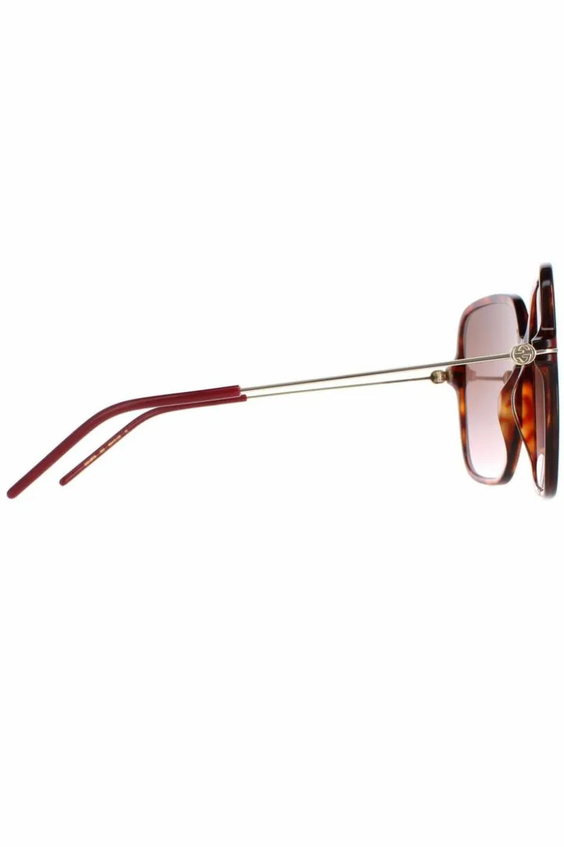 Sunglasses*Gucci Square Dark Havana Gradient GG1267S Brown