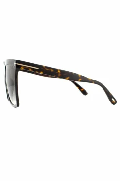 Sunglasses*Tom Ford Square Dark Havana Roviex Gradient Sunglasses Brown