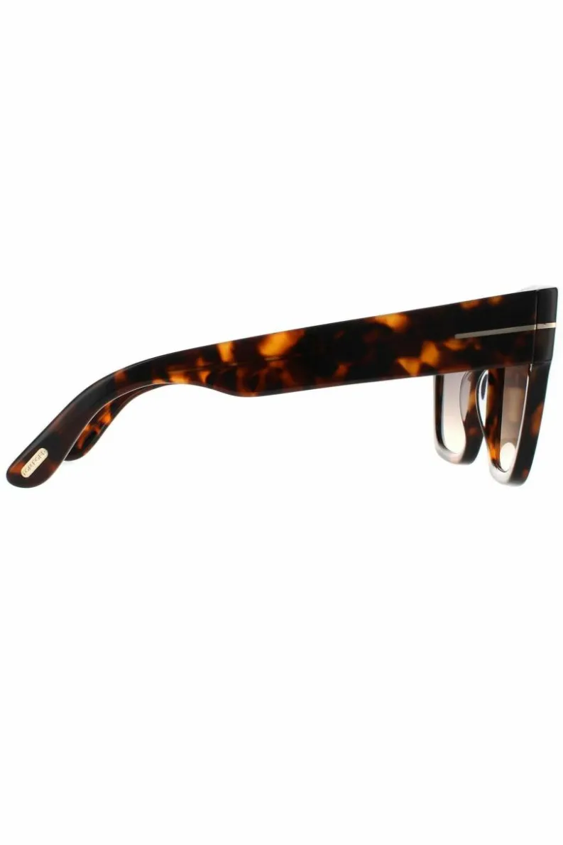 Sunglasses*Tom Ford Square Dark Havana Smoke Gradient Brown