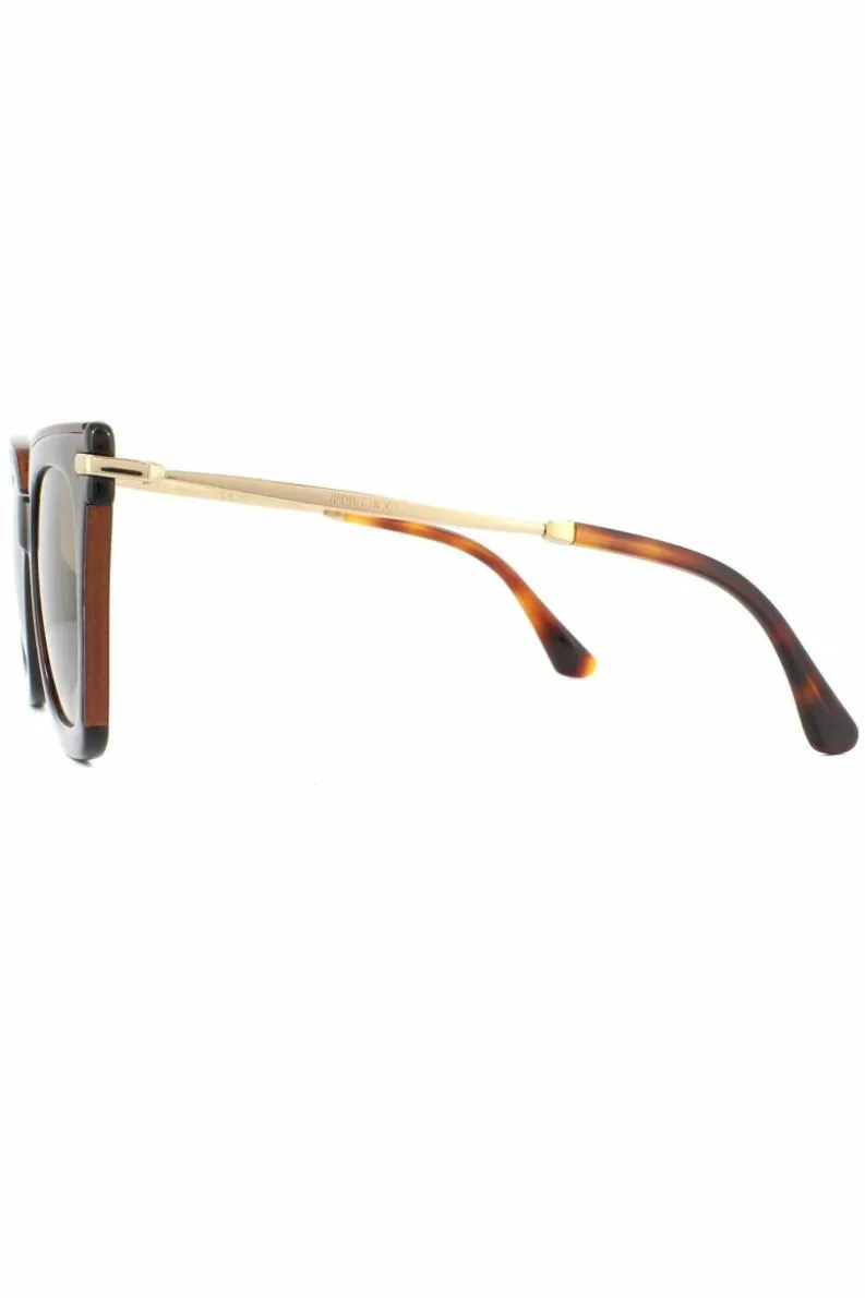 Sunglasses*Jimmy Choo Square Glitter Havana Gradient Sunglasses Brown