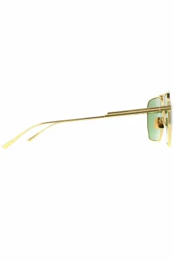 Sunglasses*Bottega Veneta Square Green BV1012S Gold