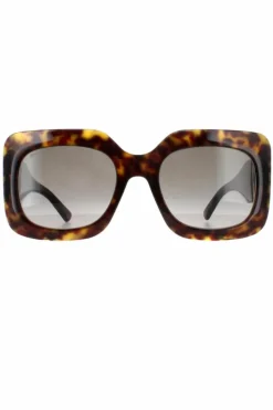 Sunglasses*Jimmy Choo Square Havana and Gold Gradient GAYA/S Brown