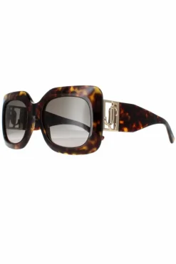 Sunglasses*Jimmy Choo Square Havana and Gold Gradient GAYA/S Brown