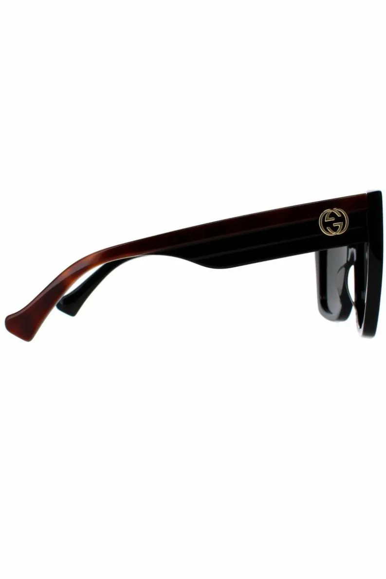 Sunglasses*Gucci Square Havana Grey GG1300S Black