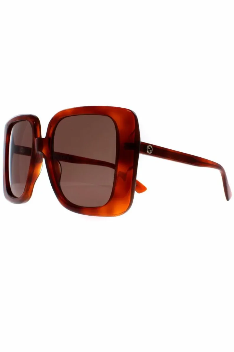 Sunglasses*Gucci Square Havana GG1314S Brown