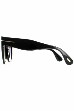 Sunglasses*Tom Ford Square Shiny Smoke Gradient FT0939 Phoebe Black