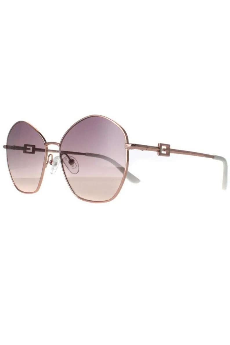 Sunglasses*Guess Square Shiny Rose Rose Gradient GU7907 Gold