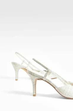 Heels*boohoo Square Toe Slingback Court Shoes beige