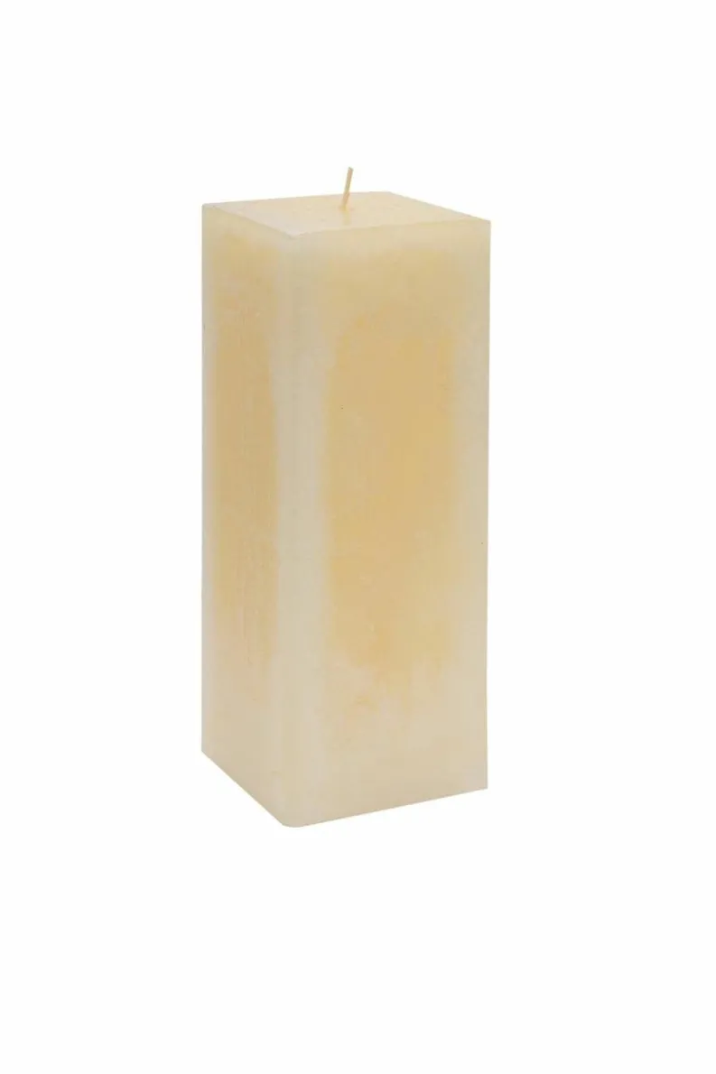 Candles & Diffusers|Candles*Nicola Spring Square Vanilla Pillar Candle - 110 Hours - Cream Beige