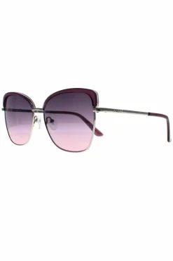 Sunglasses*Guess Square Violet Bordeaux Mirror GU7738 Purple