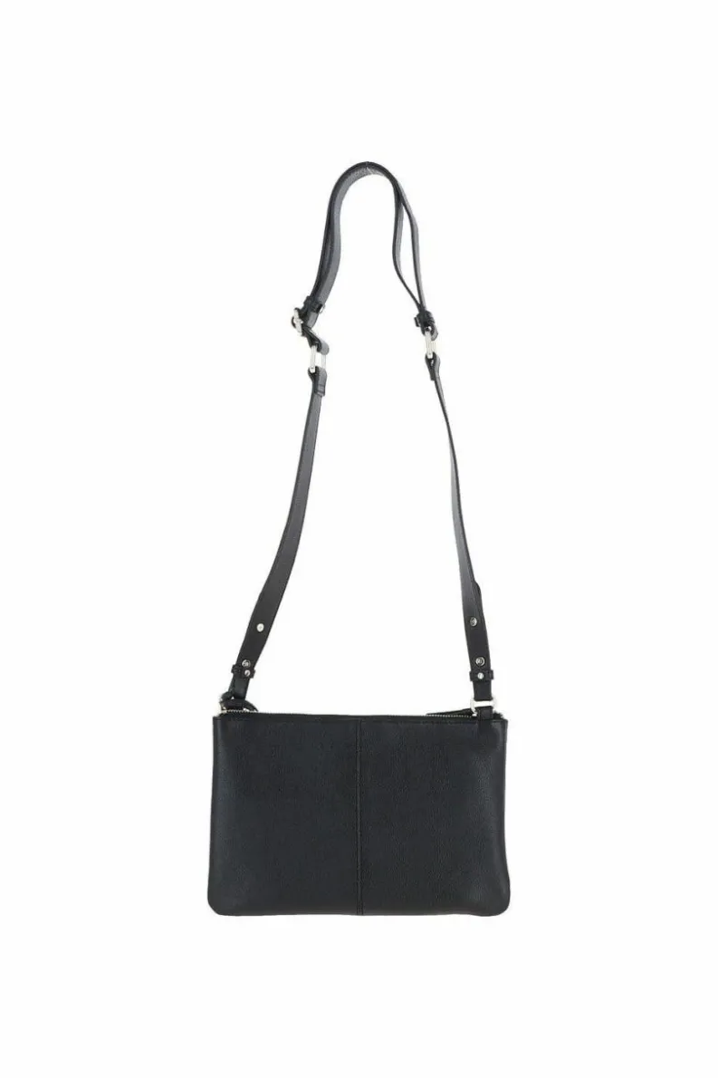 Shoulder Bags|Handbags*Ashwood Leather Squisita' Two Sections Real Leather Shoulder Bag Black