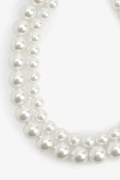 Necklaces*boohoo Statement Layered Necklace pearl