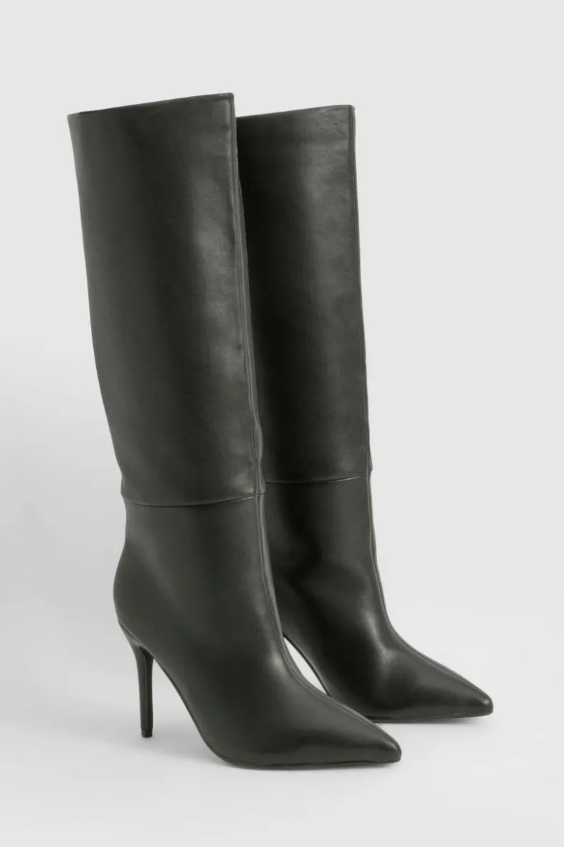 Over The Knee Boots|Knee High Boots*boohoo Stiletto Knee High Boots black